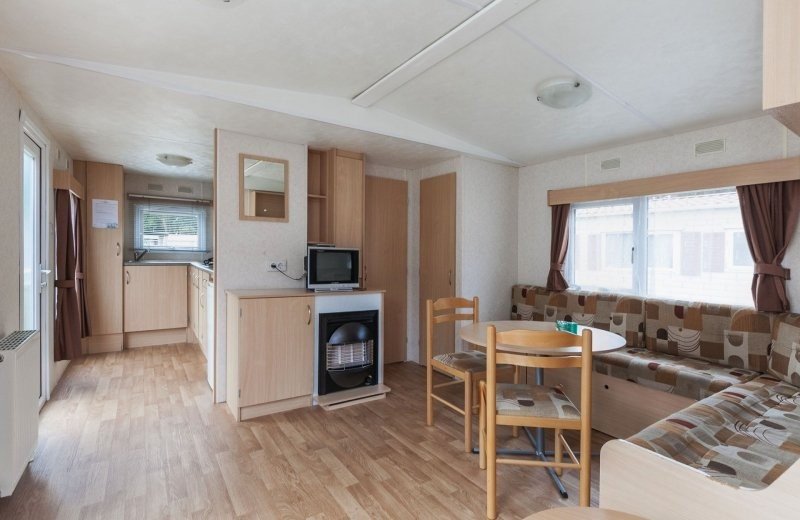 Konik mobilehome woonkamer
